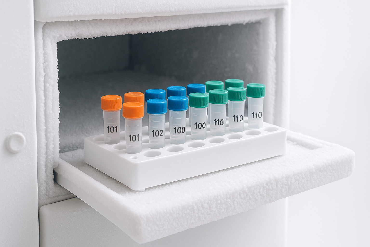 Organized aliquots and labeling for consistent research handling